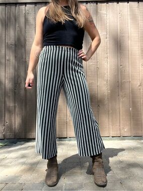 wild fable Black and White Vertical Stripe Pants